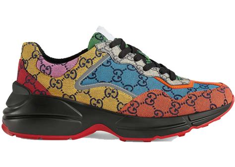 mens gucci multicolor sneakers|all black sneakers Gucci men.